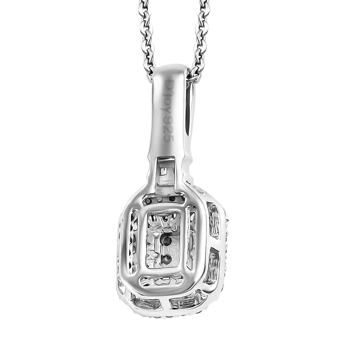 White Diamond 0.33 ctw Pendant Necklace in Rhodium Over Sterling Silver 20 Inches image number 4