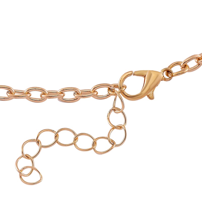 Golden Color Shell Pearl Designer Inspired Leaf Necklace and Earrings in Goldtone 18-20 Inches