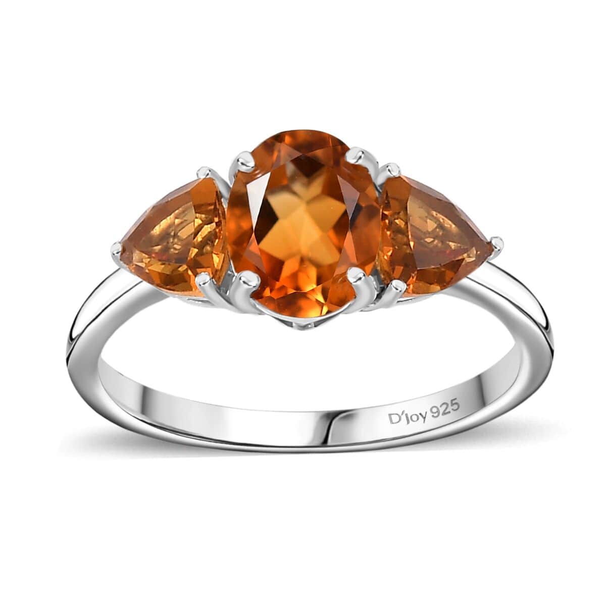 Premium Santa Ana Madeira Citrine 4.35 ctw Ring (Size 5.0) and Pendant in Rhodium Over Sterling Silver with Stainless Steel Necklace 20 Inches image number 3