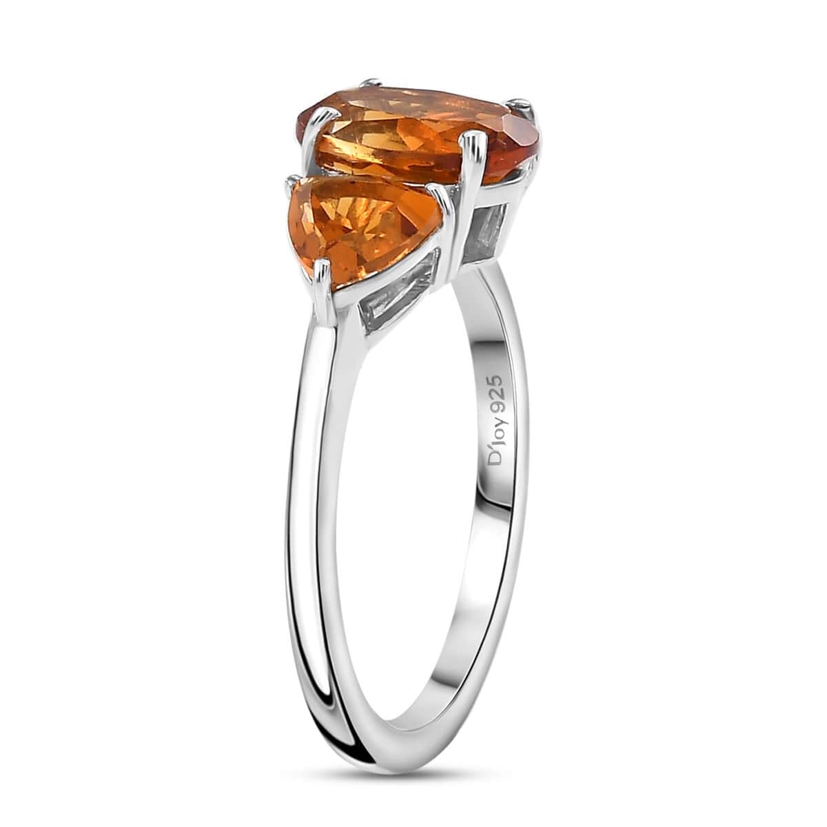 Premium Santa Ana Madeira Citrine 4.35 ctw Ring (Size 5.0) and Pendant in Rhodium Over Sterling Silver with Stainless Steel Necklace 20 Inches image number 4