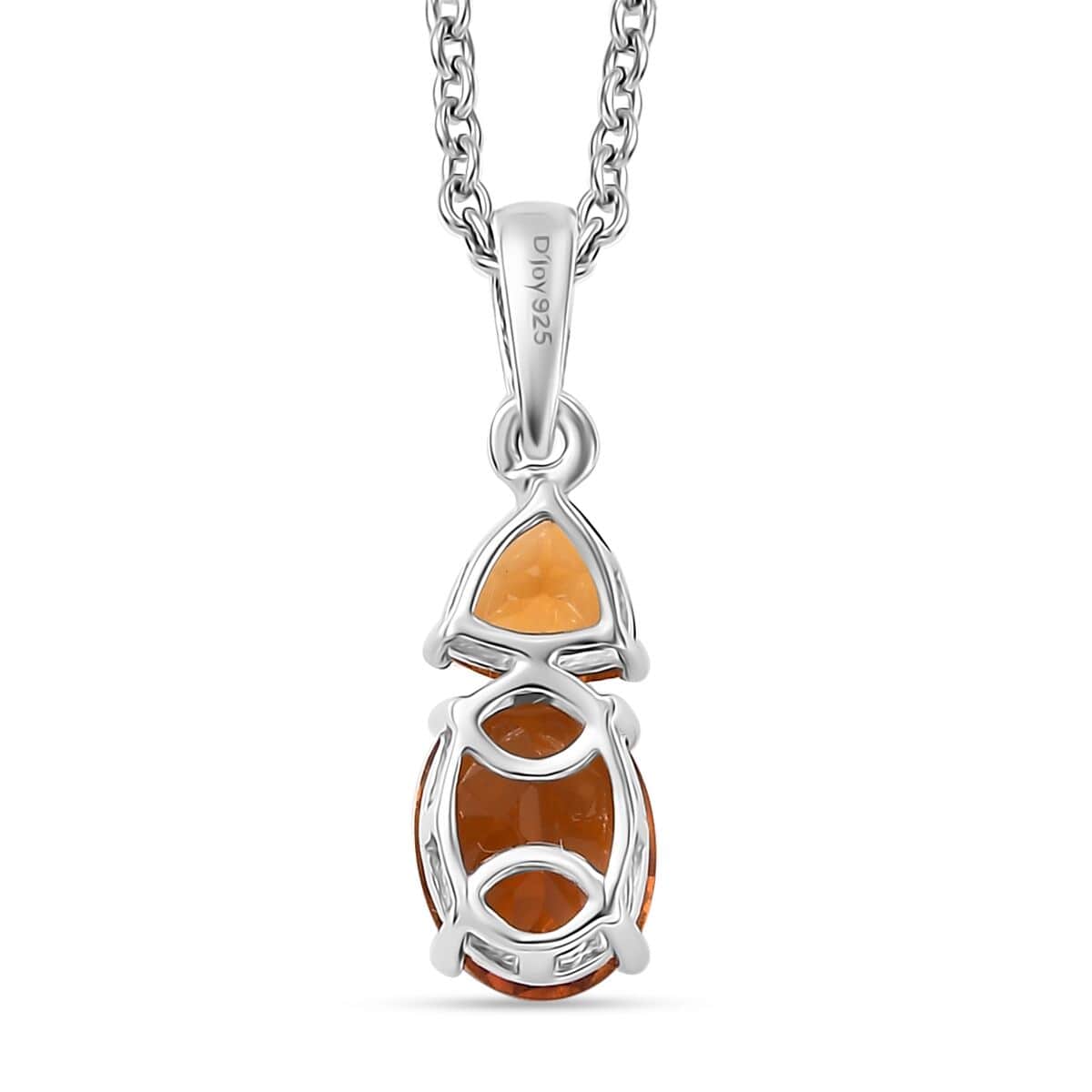 Premium Santa Ana Madeira Citrine 4.35 ctw Ring (Size 5.0) and Pendant in Rhodium Over Sterling Silver with Stainless Steel Necklace 20 Inches image number 8