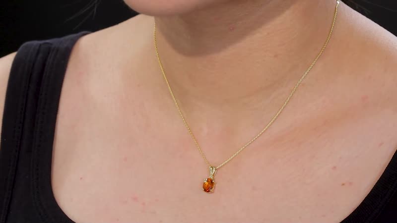 Premium Santa Ana Madeira Citrine 1.20 ctw Infinity Pendant Necklace in 18K Vermeil Yellow Gold Over Sterling Silver 20 Inches
