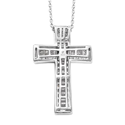 Lab Grown Diamond VS 1.60 ctw Pendant Necklace in Rhodium Over Sterling Silver (20 Inches)