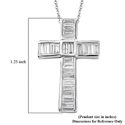 Lab Grown Diamond VS 1.60 ctw Pendant Necklace in Rhodium Over Sterling Silver (20 Inches)