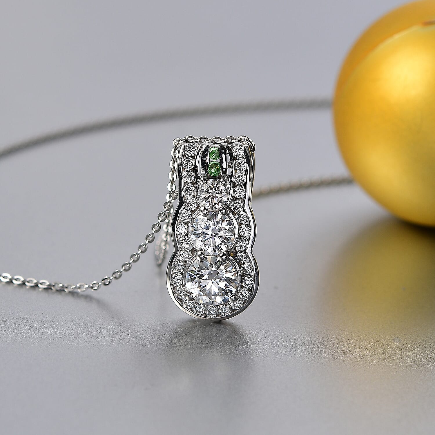 Moissanite & Tsavorite Garnet