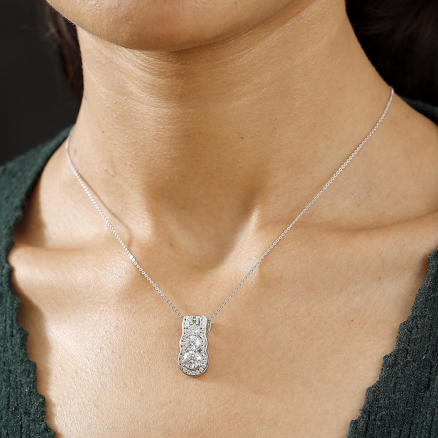 Moissanite & Tsavorite Garnet