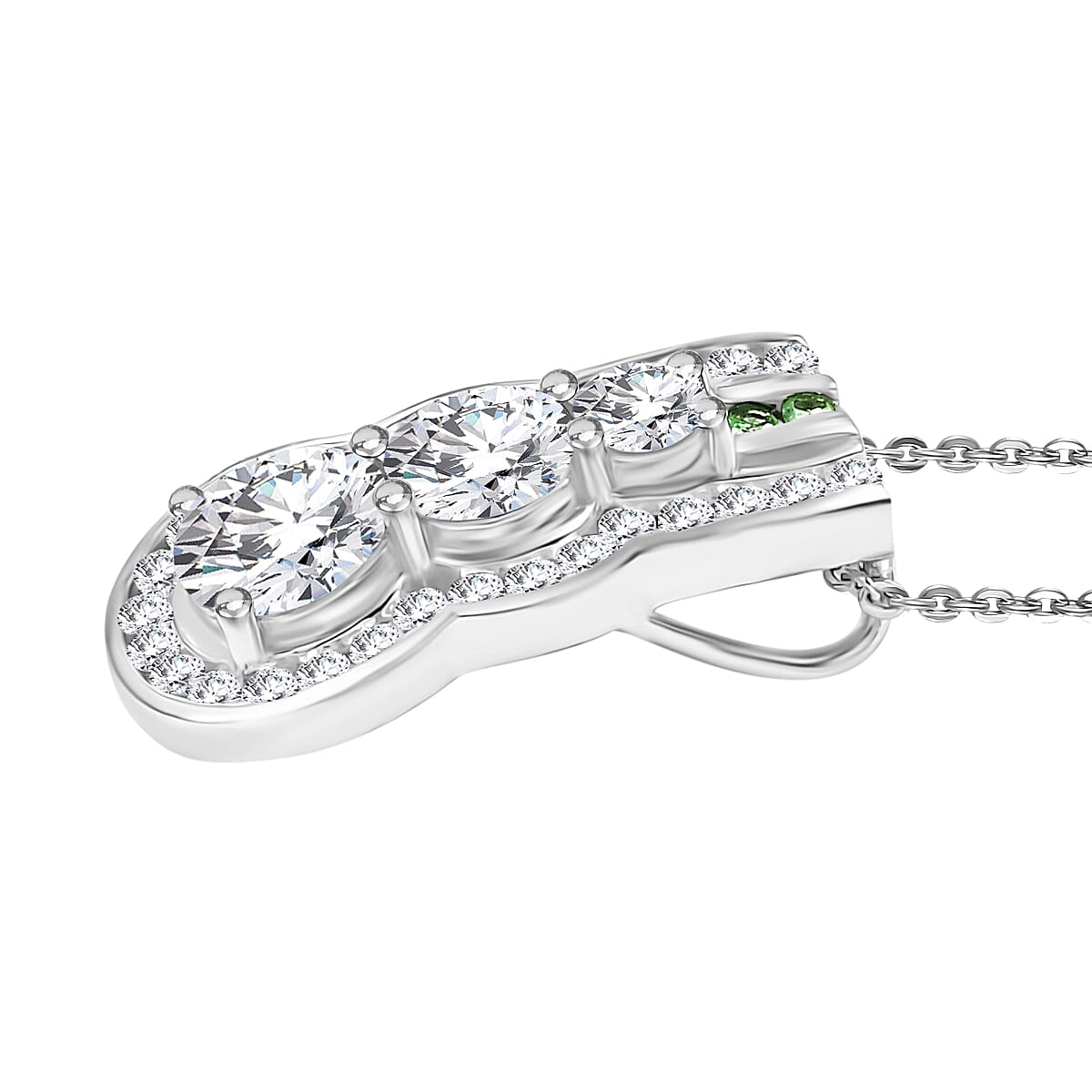 Moissanite & Tsavorite Garnet