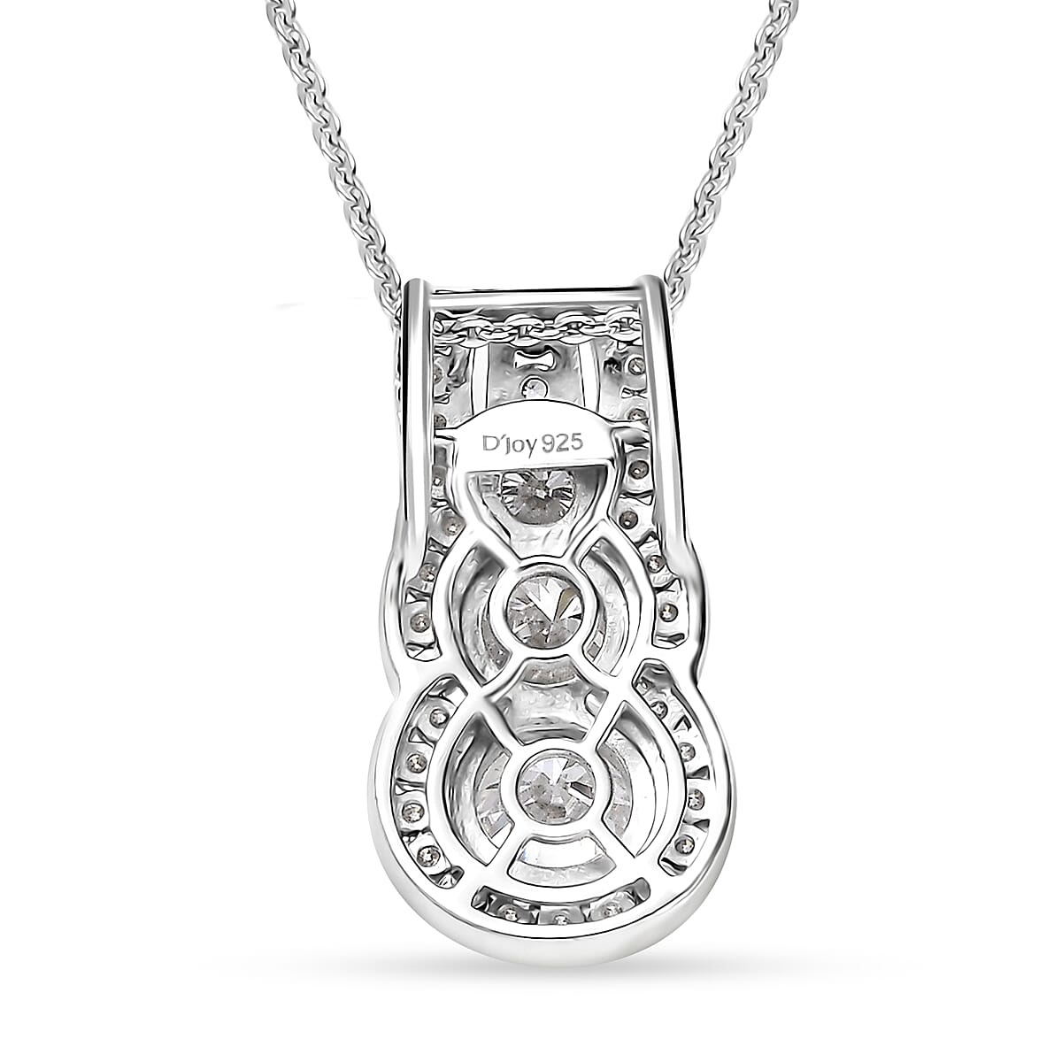 Moissanite and Kanchanaburi Blue Sapphire 1.90 ctw Pendant Necklace in Rhodium Over Sterling Silver 20 Inches image number 4