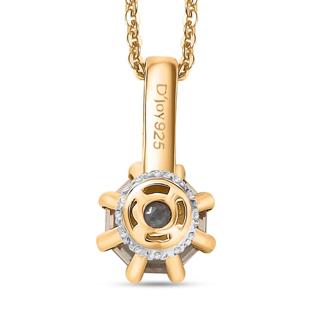 AAA Turkizite and Multi Gemstone 1.25 ctw Royal Crown Pendant Necklace in 18K Vermeil Yellow Gold Over Sterling Silver 20 Inches image number 4