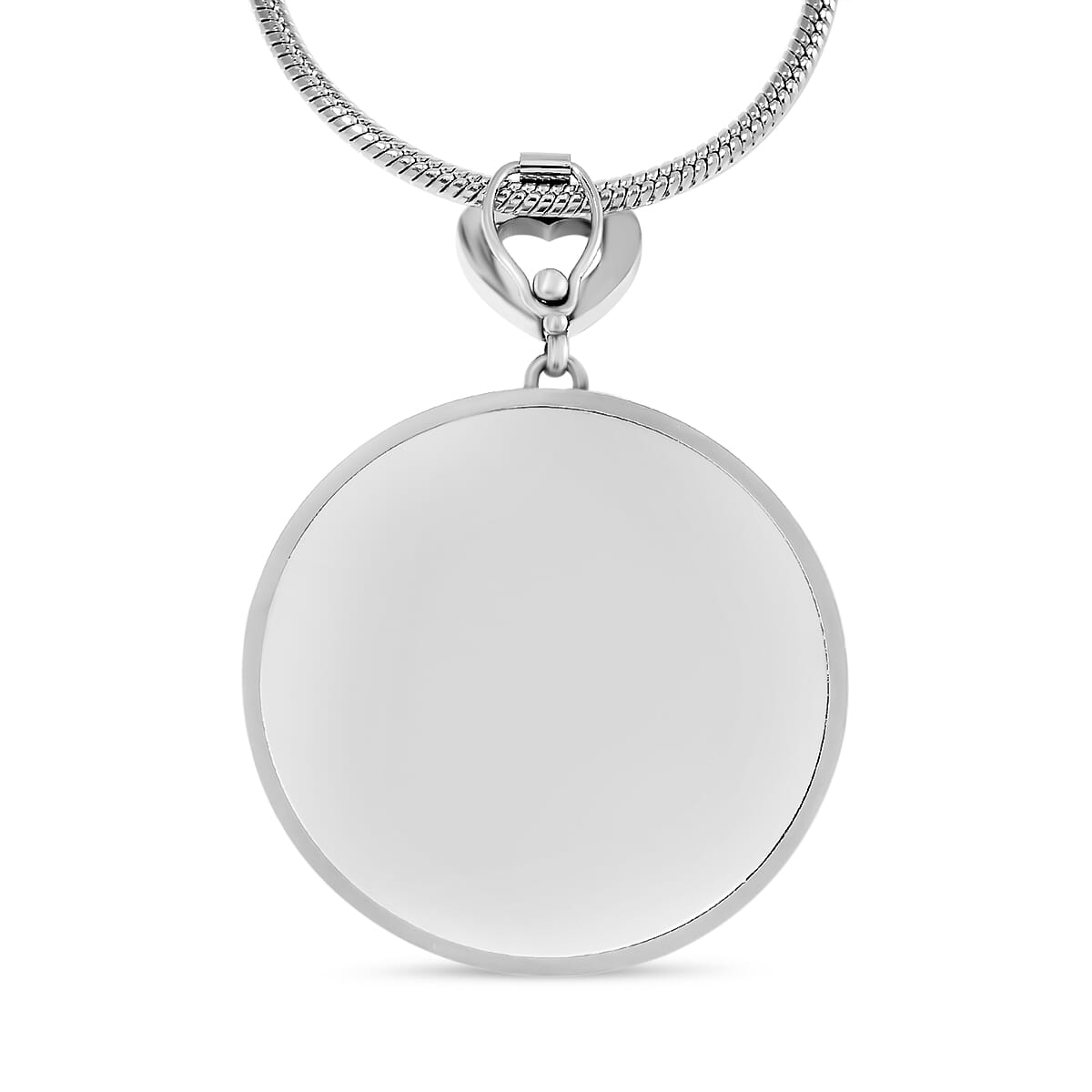 Black Murano Stlye Adjustable Pendant Necklace in Stainless Steel 24-26 Inches image number 3