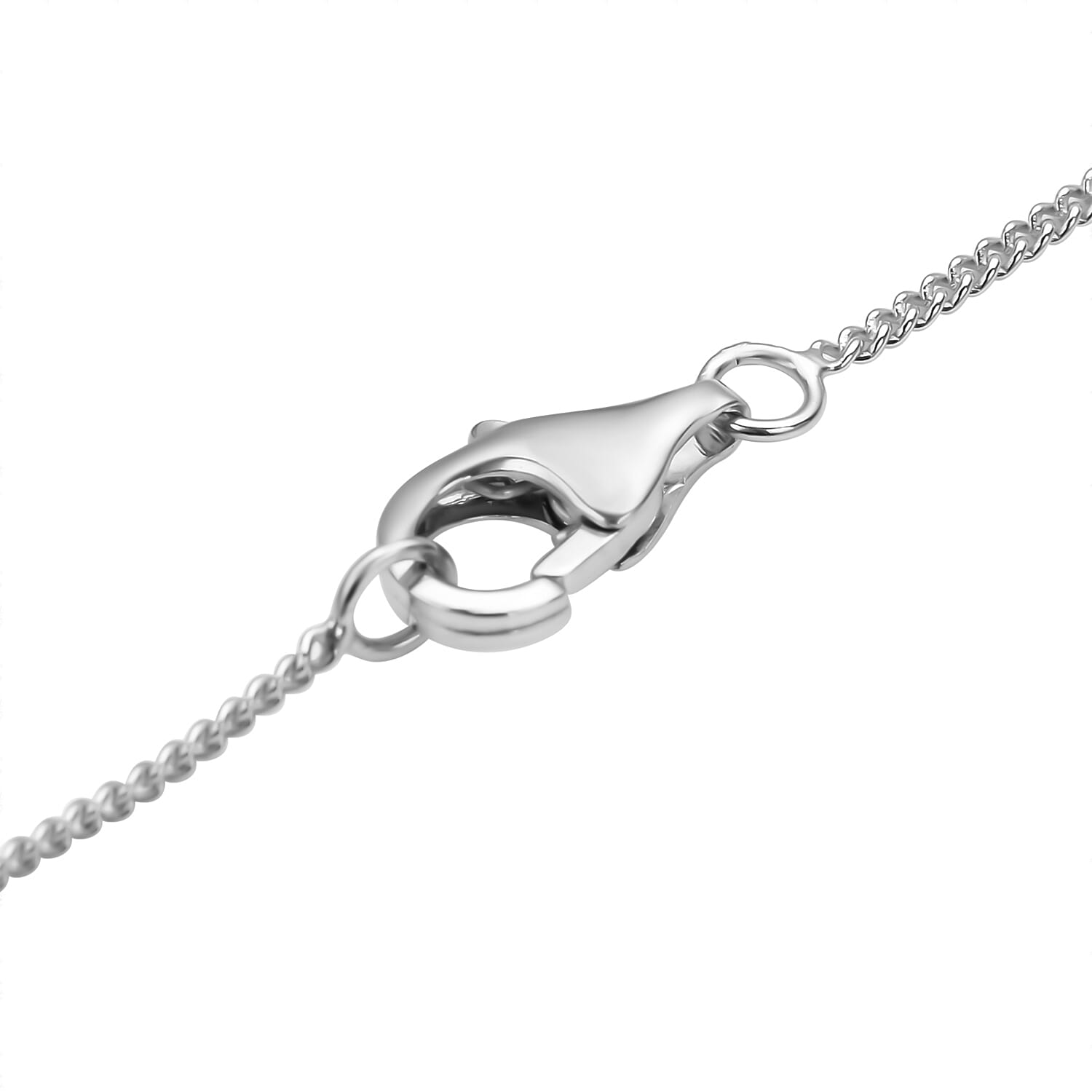 Red and White Moissanite (Rnd 7mm) Halo Pendant Necklace (20 Inches) in Rhodium Over Sterling Silver 2.65 ctw