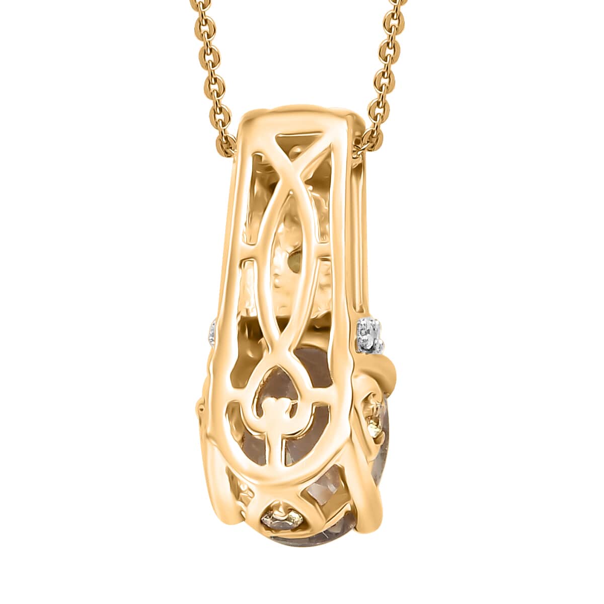 AAA Turkizite and Multi Gemstone 1.70 ctw Eternal Glow Pendant Necklace in 18K Vermeil Yellow Gold Over Sterling Silver 20 Inches image number 4