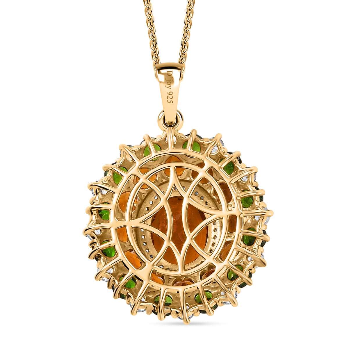 Premium Santa Ana Madeira Citrine and Multi Gemstone 9.75 ctw Harvest Radiance Pendant Necklace in 18K Vermeil Yellow Gold Over Sterling Silver 20 Inches image number 4