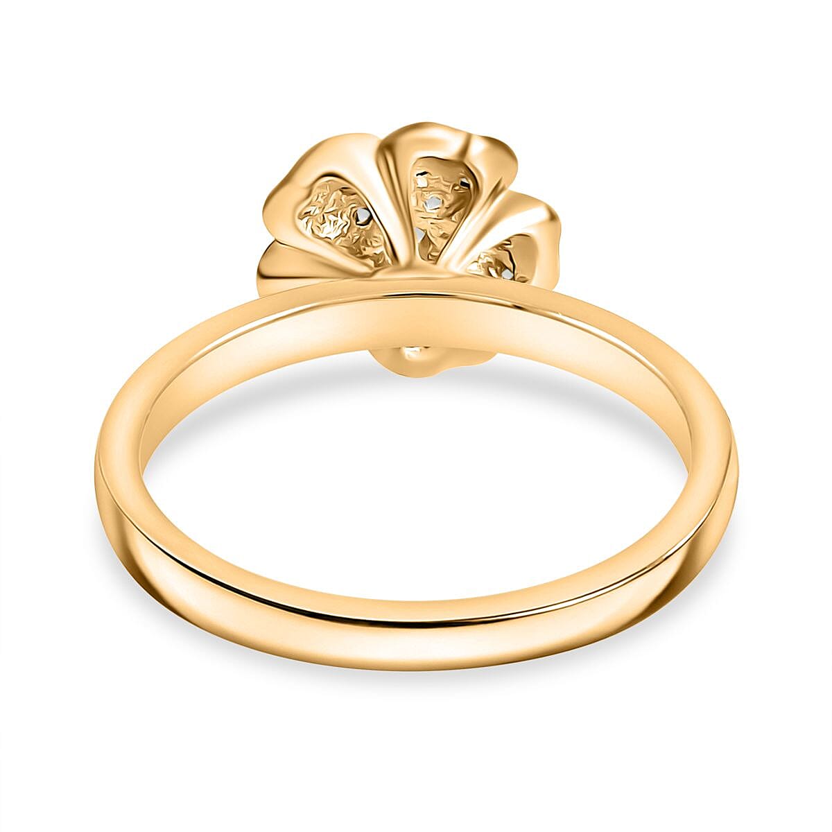Set of 3 Narsipatnam Alexandrite, Ouro Fino Rubellite and Ceylon Sapphire 1.20 ctw Leaf Clover Ring in 18K Vermeil Yellow, Rose Gold and Rhodium Over Sterling Silver (Size 5.0)