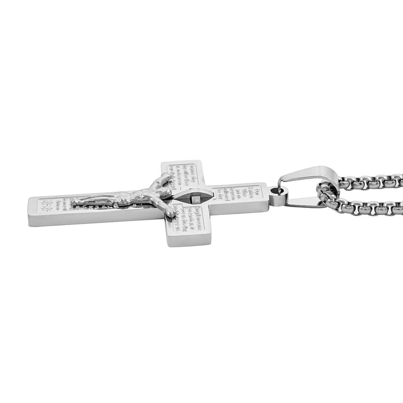 Stylized Cross Pendant Necklace 24 Inches