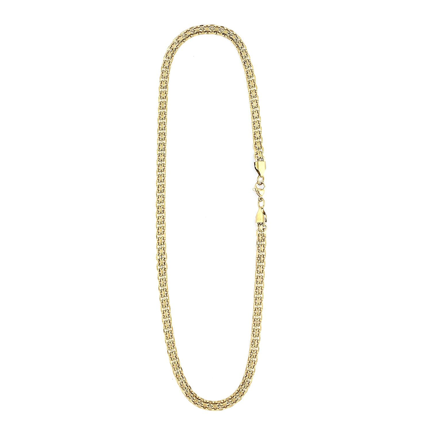 Set of Necklace 18 Inches and Bracelet (7.50In) in ION Plated YG Stainless Steel