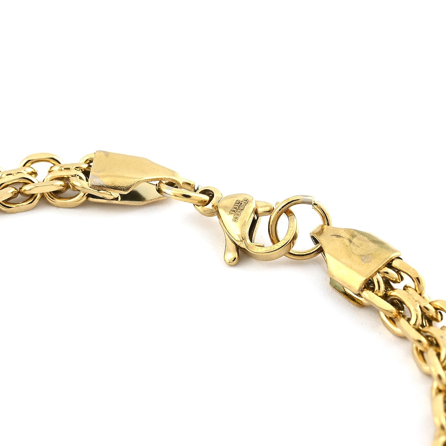 Set of Necklace 18 Inches and Bracelet (7.50In) in ION Plated YG Stainless Steel