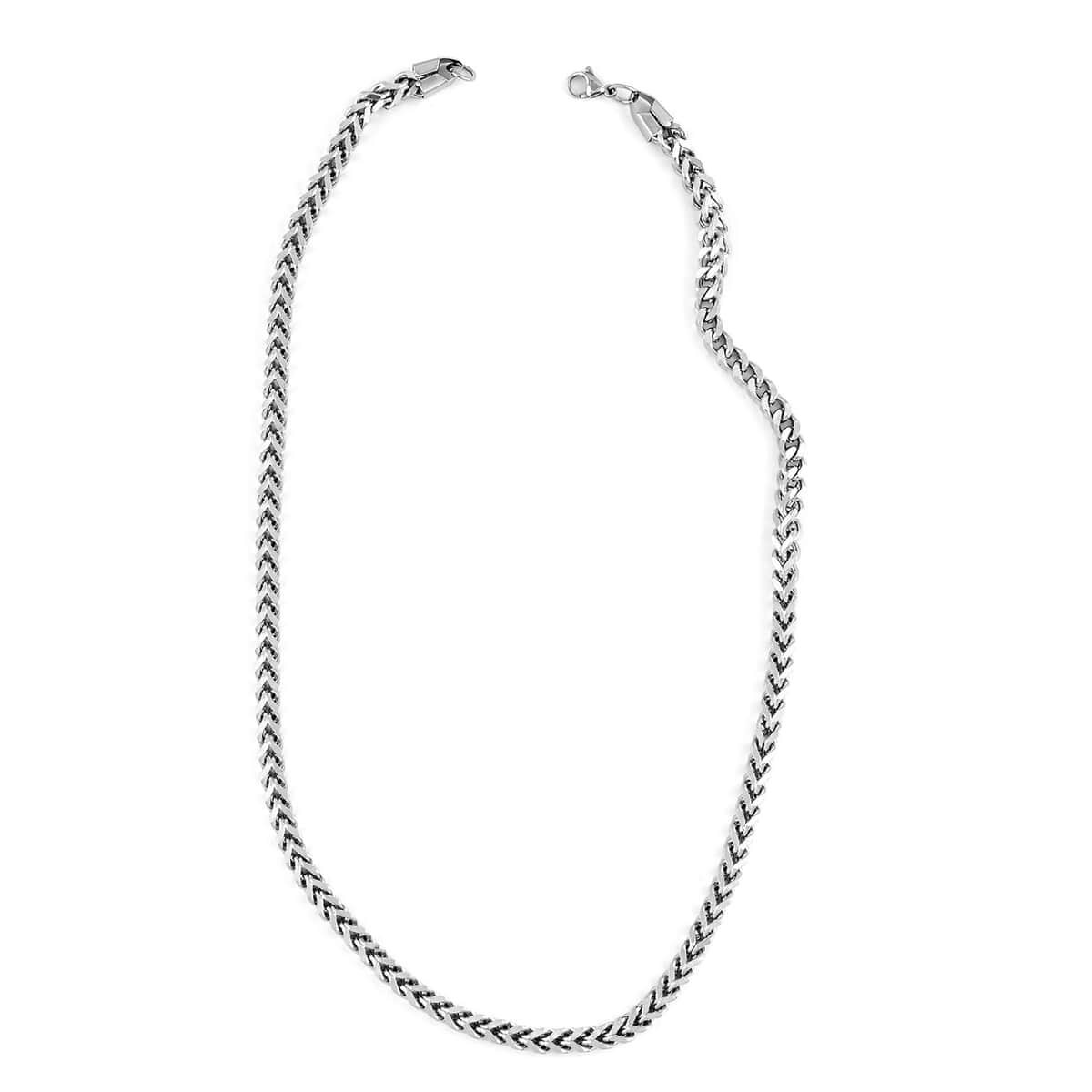 Set of Necklace 24 Inches and Bracelet (8.0In) in Stainless Steel image number 2