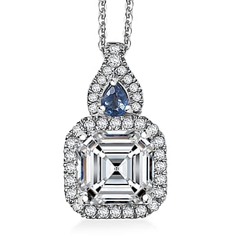 Moissanite & Ceylon Blue Sapphire - Product card gallery slide 1 (10176640155961)