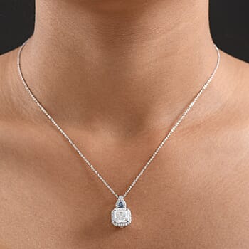 Moissanite & Ceylon Blue Sapphire - Product card gallery slide 3 (10176640155961)