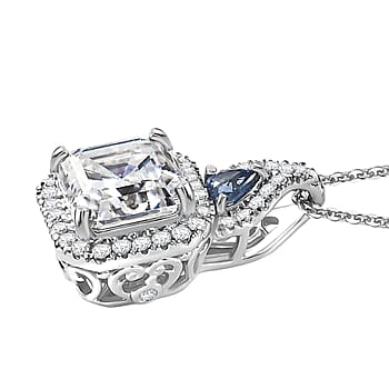 Moissanite & Ceylon Blue Sapphire - Product card gallery slide 4 (10176640155961)