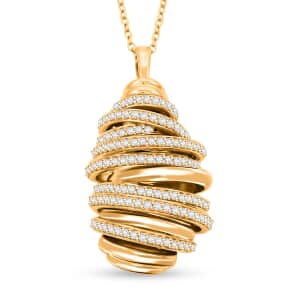 Clarte Dorma Collection Moissanite 1.05 ctw Pendant Necklace in Vermeil Yellow Gold Over Sterling Silver 18-20 Inches