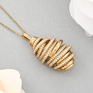 Clarte Dorma Collection Moissanite 1.05 ctw Pendant Necklace in Vermeil Yellow Gold Over Sterling Silver 18-20 Inches