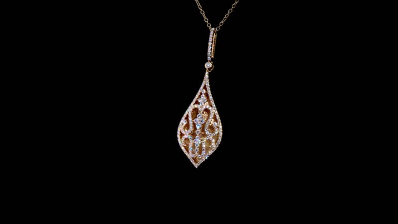 Clarte Petra Collection Moissanite 1.05 ctw Pendant Necklace in Vermeil Yellow Gold Over Sterling Silver 18-20 Inches