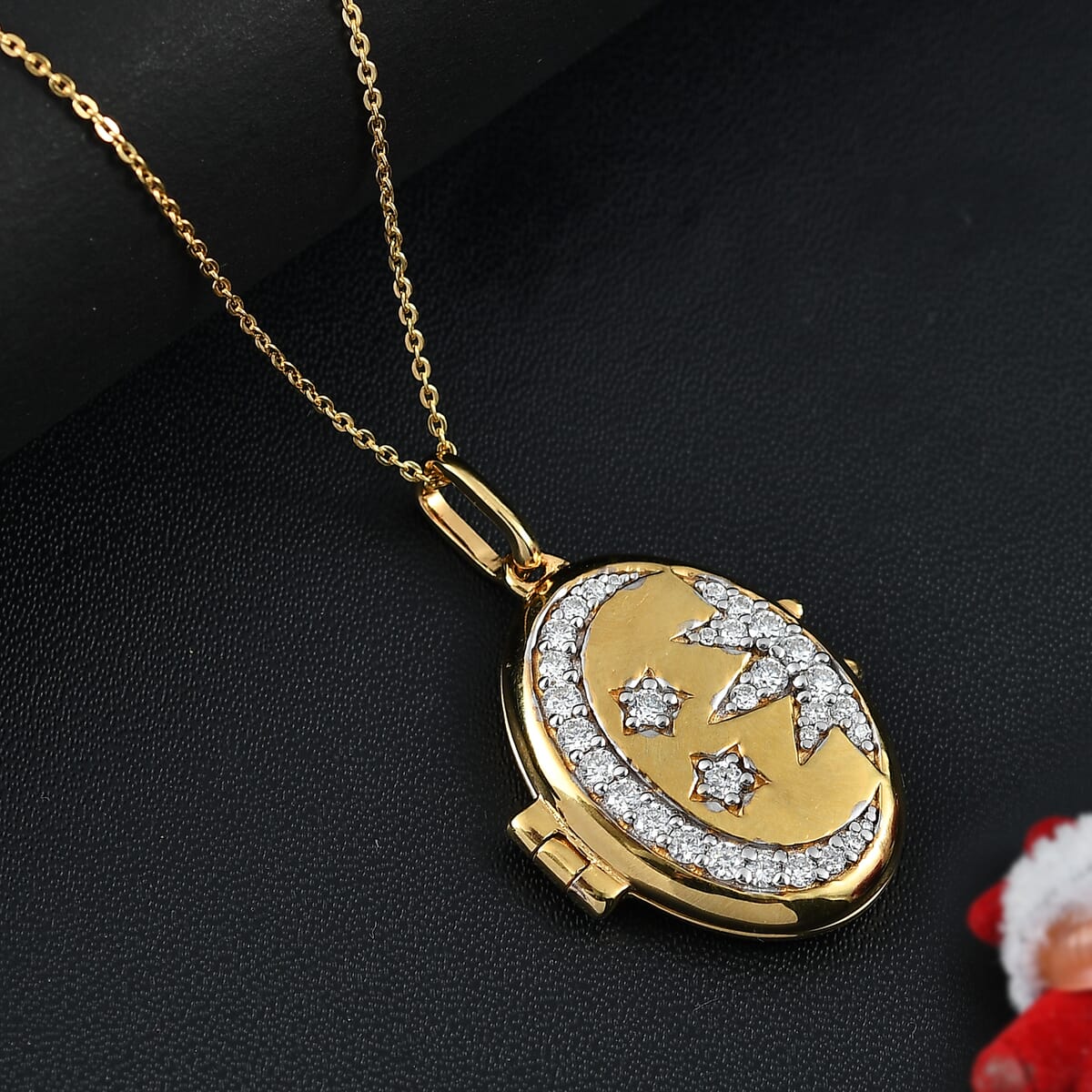 Moissanite Pendant Necklace (20 Inches) in 18K Vermeil YG Over Sterling Silver 0.70 ctw image number 1