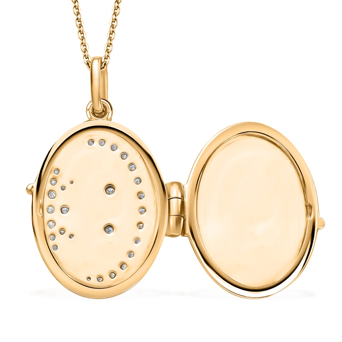 Moissanite Pendant Necklace (20 Inches) in 18K Vermeil YG Over Sterling Silver 0.70 ctw image number 4