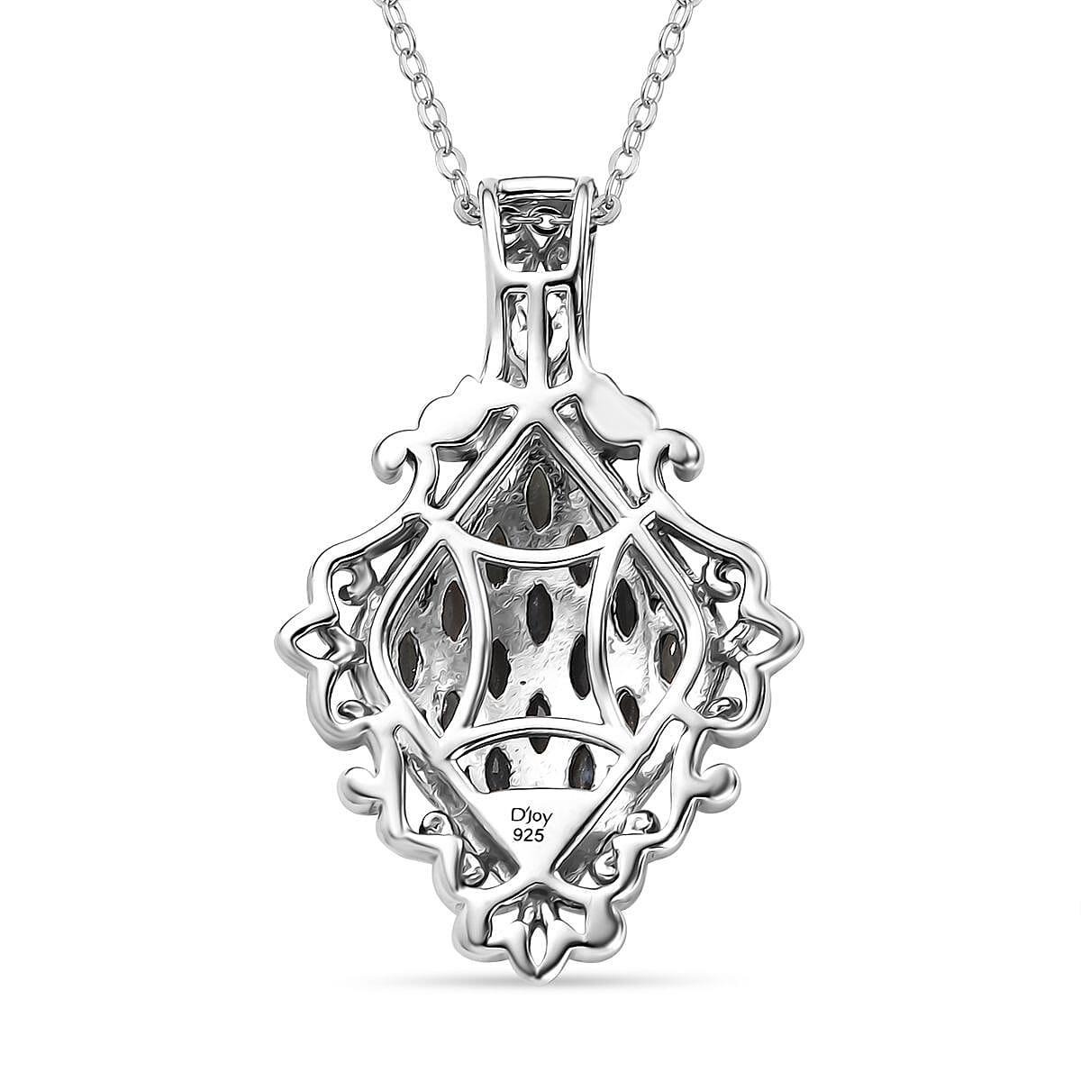 Narsipatnam Alexandrite 1.35 ctw Majesty Pendant Necklace in 18K Vermeil YG and Rhodium Over Sterling Silver 20 Inches