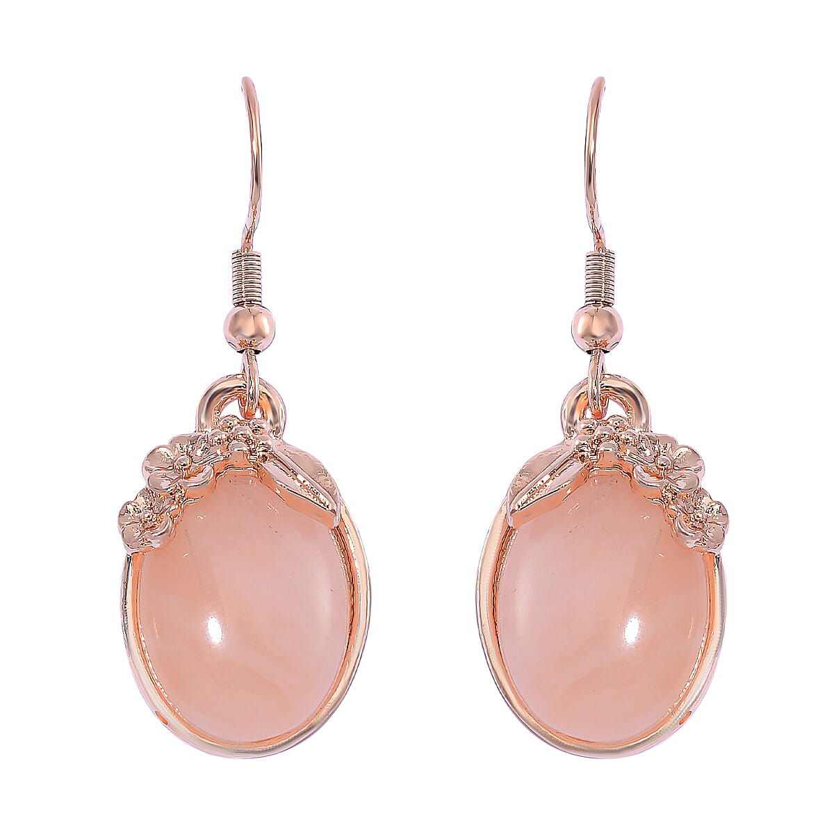 Galilea Rose Quartz 140.00 ctw Necklace 20 Inches and Earrings in Rosetone image number 4