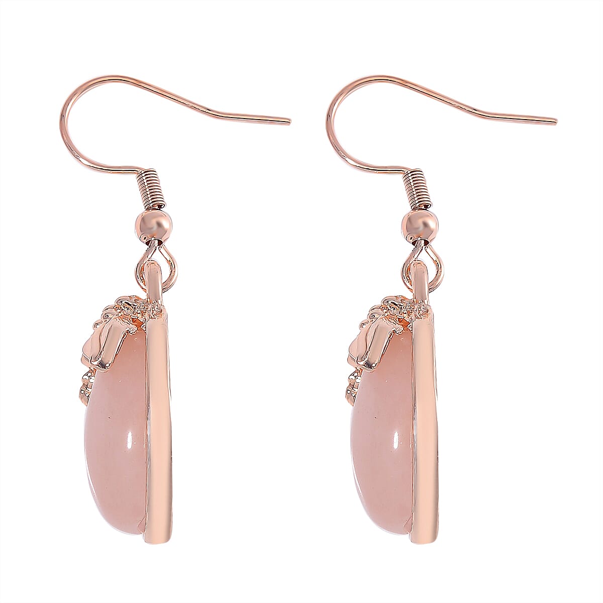 Galilea Rose Quartz 140.00 ctw Necklace 20 Inches and Earrings in Rosetone image number 5