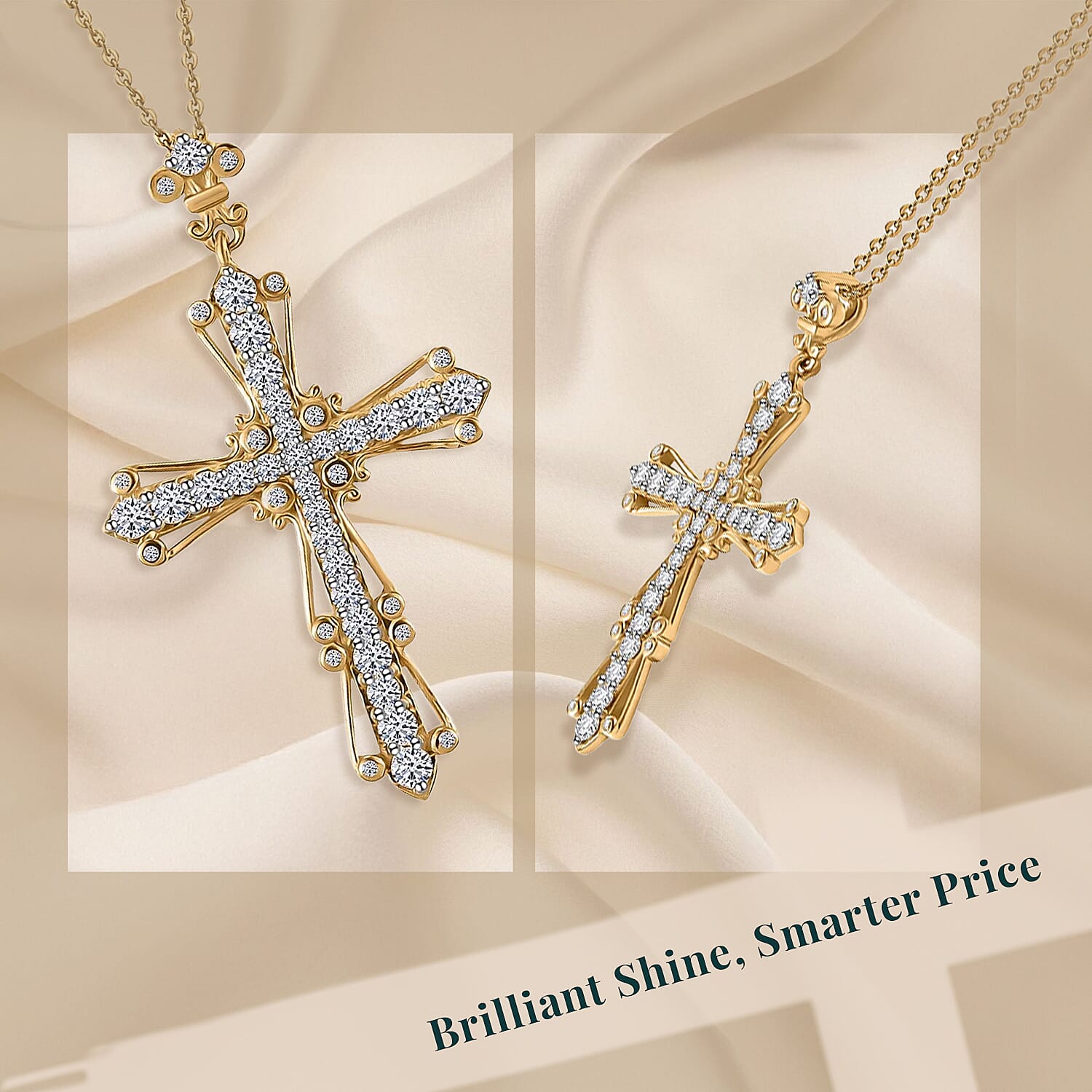 ★COURONNE★ RE: Eclair Cross 20_RCBRX23412BUX Buy Luxuriant Lab Grown Diamond SI 1.00 ctw Cross Pendant