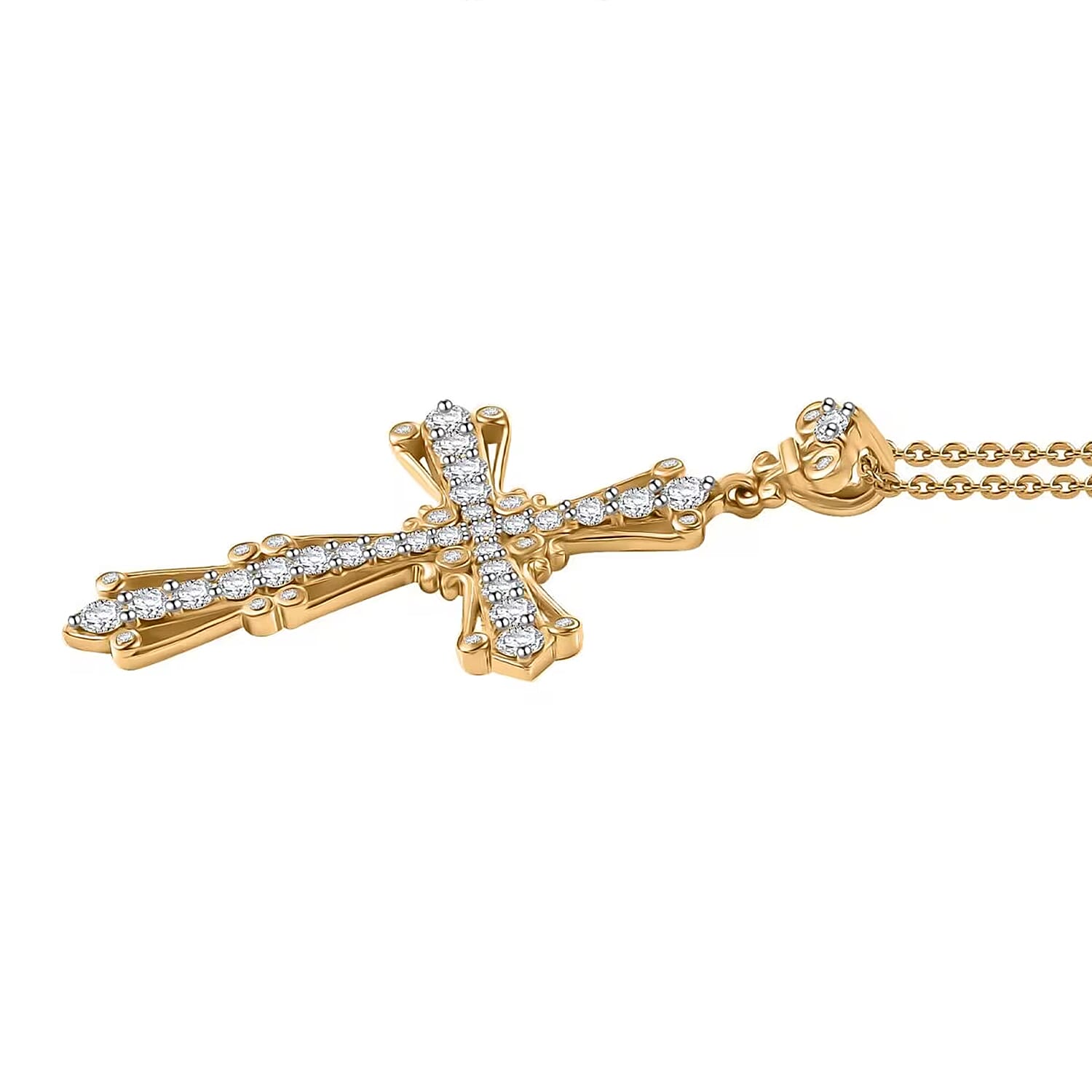 Buy Luxuriant Lab Grown Diamond SI 1.00 ctw Cross Pendant