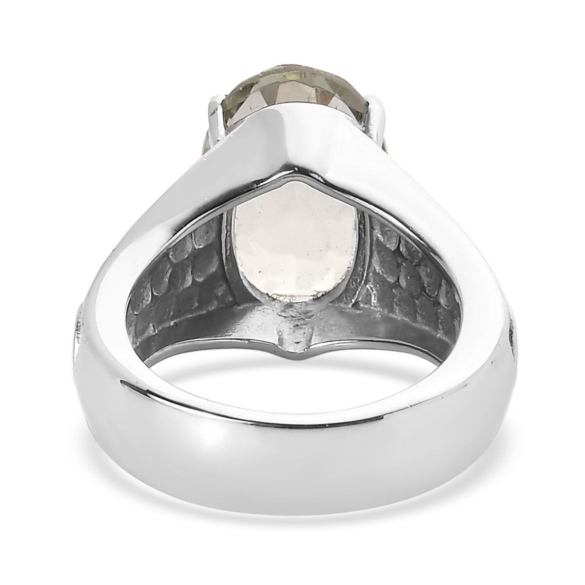 Montezuma Prasiolite 29.85 ctw Bangle Bracelet (7.25In), Earrings, Ring (Size 8.0) and Pendant Necklace 20 Inches in Stainless Steel image number 12