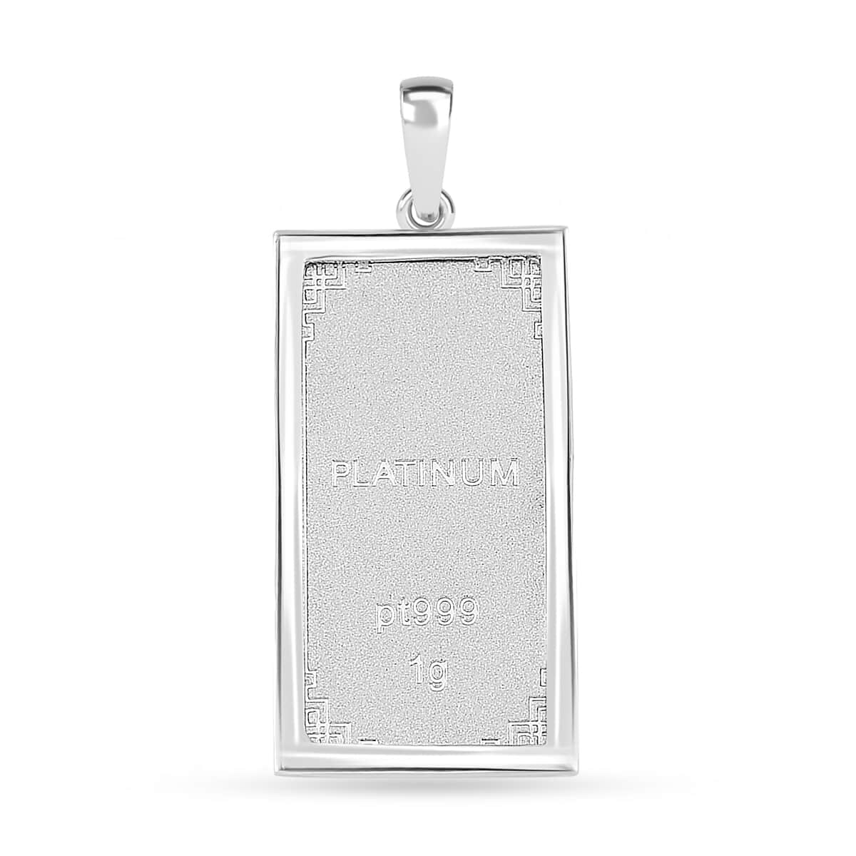 999 Platinum Bar 1g with 10K White Gold 1.55g Pendant image number 0