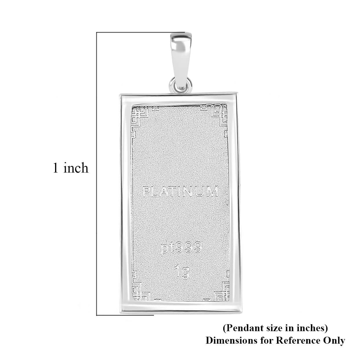 999 Platinum Bar 1g with 10K White Gold 1.55g Pendant image number 5