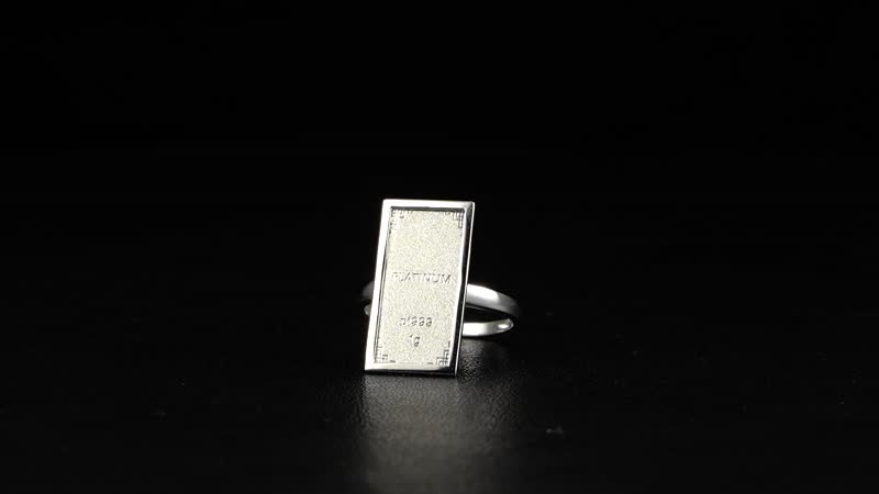 Doorbuster 999 Platinum Bar 1g with 10K White Gold 1.65g Ring