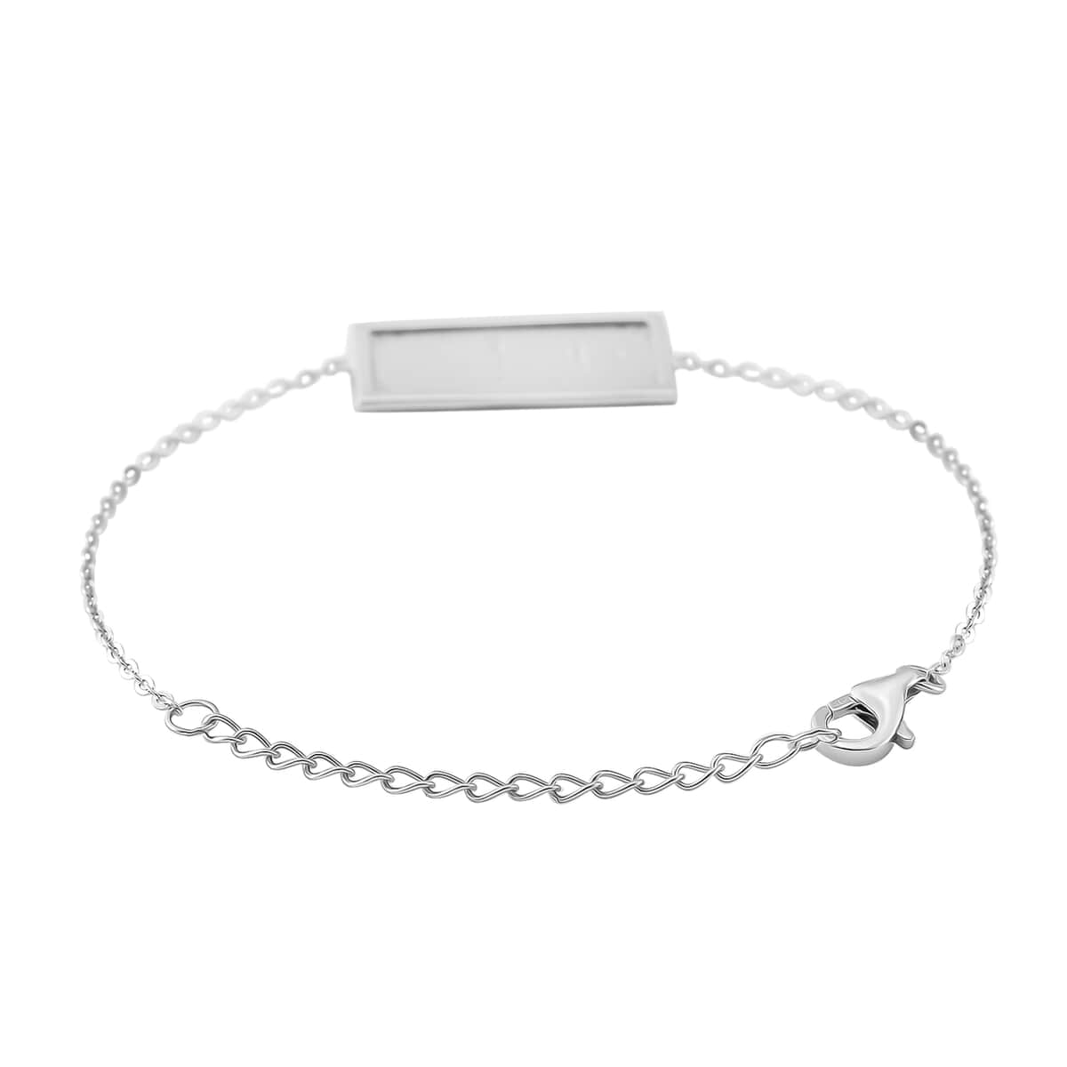 999 Platinum Bar 1g with 10K White Gold 2.05g Bracelet (6.50-8.0In) image number 3