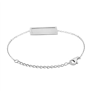 999 Platinum Bar 1g with 10K White Gold 2.05g Bracelet (6.50-8.0In)