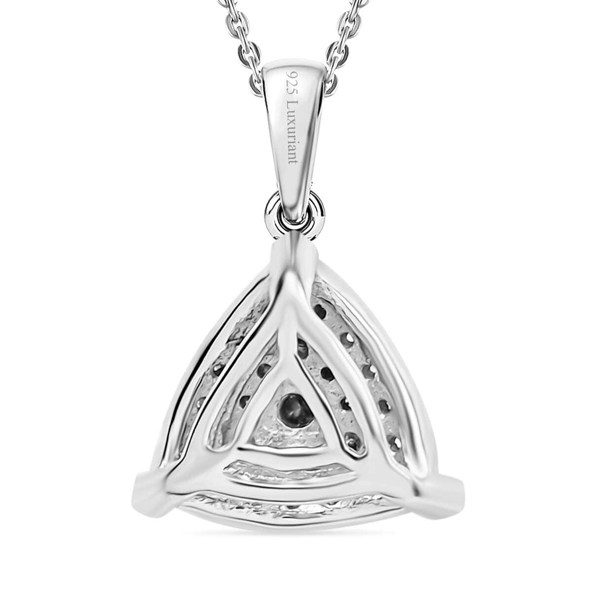 Luxuriant Lab Grown Diamond SI 0.35 ctw Pendant Necklace in Rhodium Over Sterling Silver 20 Inches image number 4