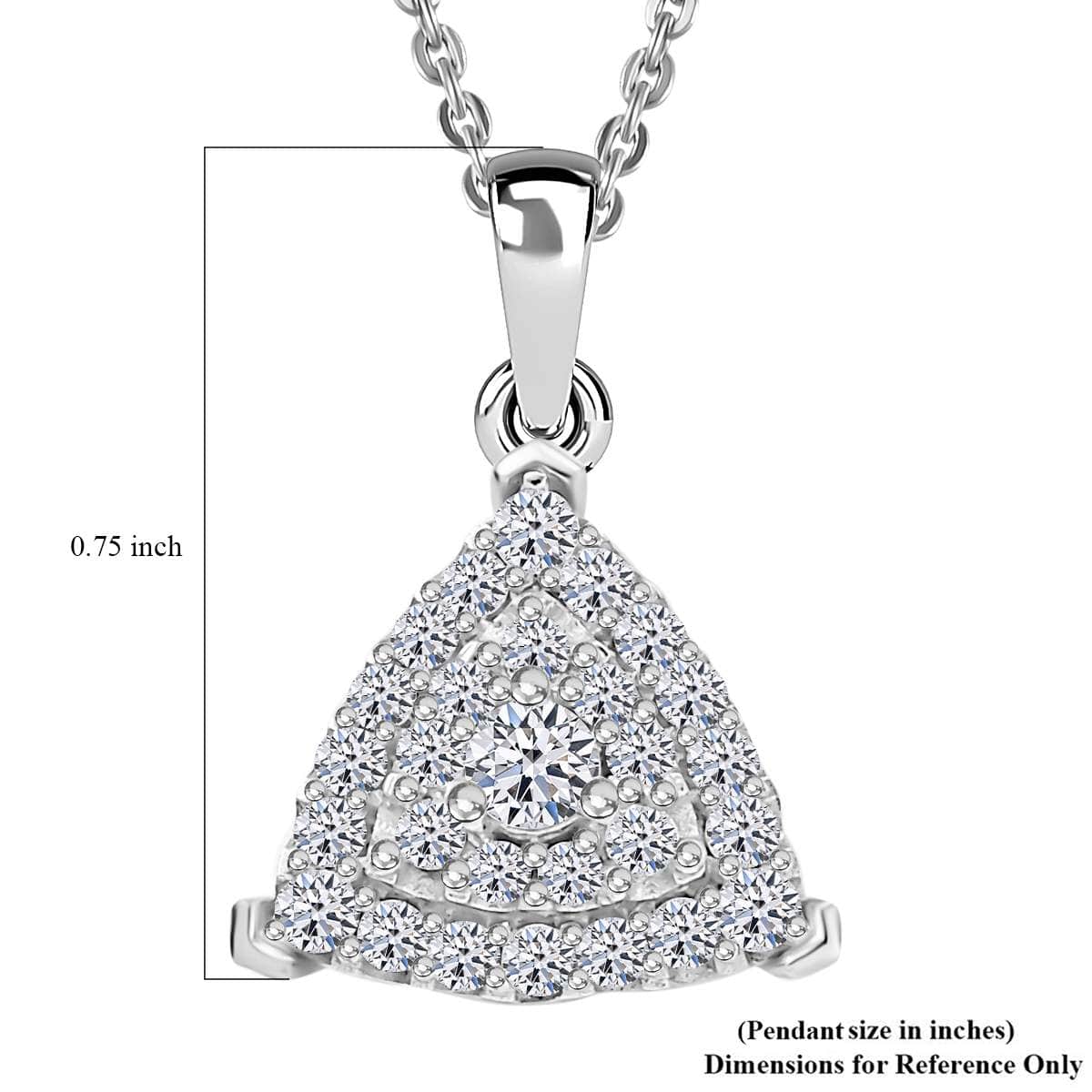 Luxuriant Lab Grown Diamond SI 0.35 ctw Pendant Necklace in Rhodium Over Sterling Silver 20 Inches image number 5