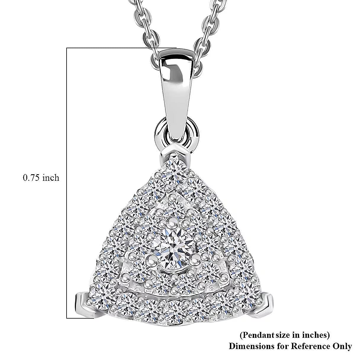 Luxuriant Lab Grown Diamond SI 0.35 ctw Pendant Necklace in Rhodium Over Sterling Silver 20 Inches image number 6