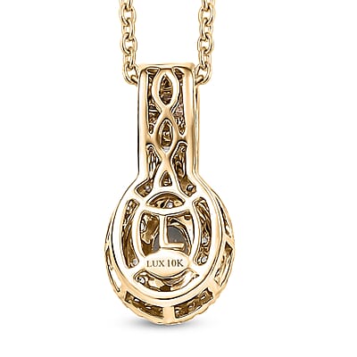 Luxoro AAA Narsipatnam Alexandrite and G-H I2 Diamond 1.15 ctw Pendant Necklace 20 Inches in 10K Yellow Gold