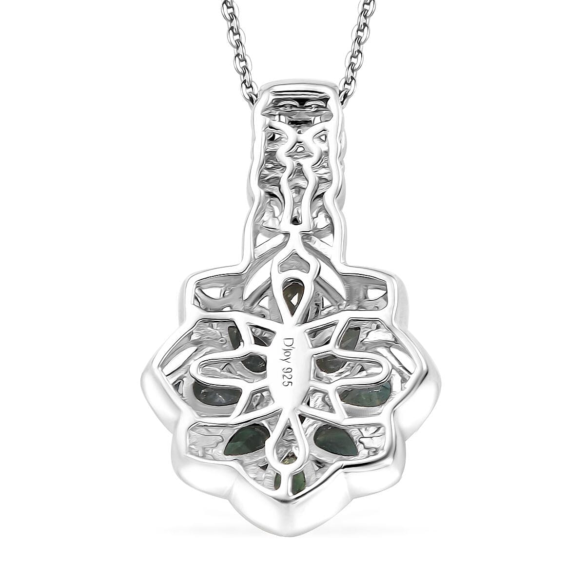 Narsipatnam Alexandrite 2.15 ctw Ethereal Bloom Pendant Necklace in 18K Vermeil YG and Rhodium Over Sterling Silver 20 Inches