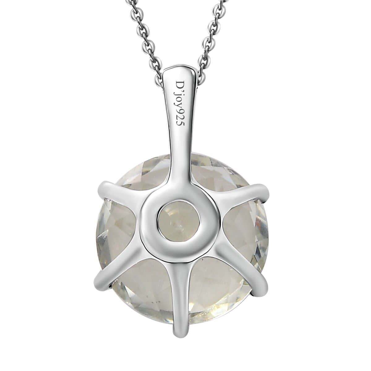 Montezuma Prasiolite 6.30 ctw Pendant Necklace in Rhodium Over Sterling Silver 20 Inches image number 4