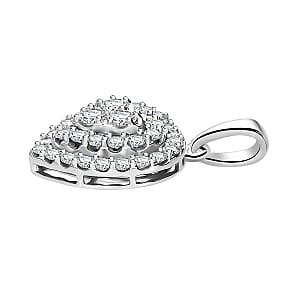 Luxuriant Lab Grown Diamond G-H SI 1.00 ctw Heart Pendant Necklace in Platinum Over Sterling Silver 20 Inches