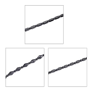 Hematite 600.00 ctw Set of 3 Necklace (20 Inches)