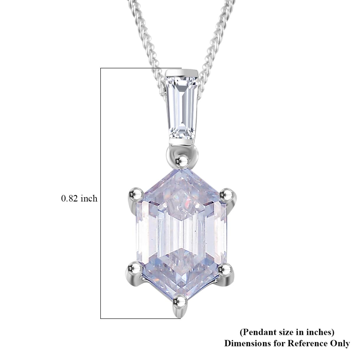 Moissanite 2.70 ctw Pendant Necklace in Rhodium Over Sterling Silver 20 Inches image number 6